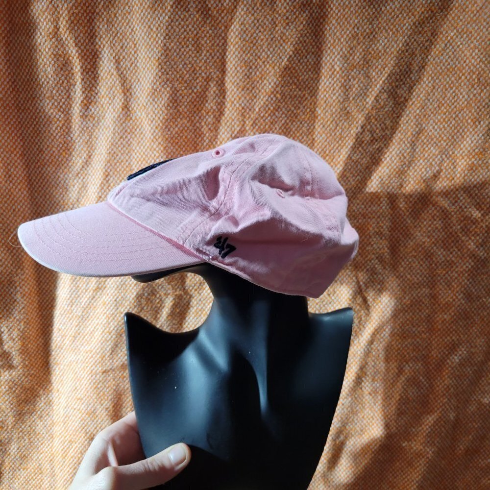 '47 Kids Pink Baseball Cap with Black Letter (Boston) - Picture 9 of 9
